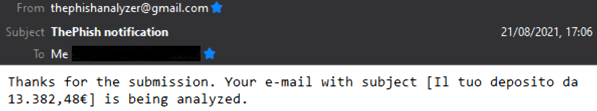 User email notification