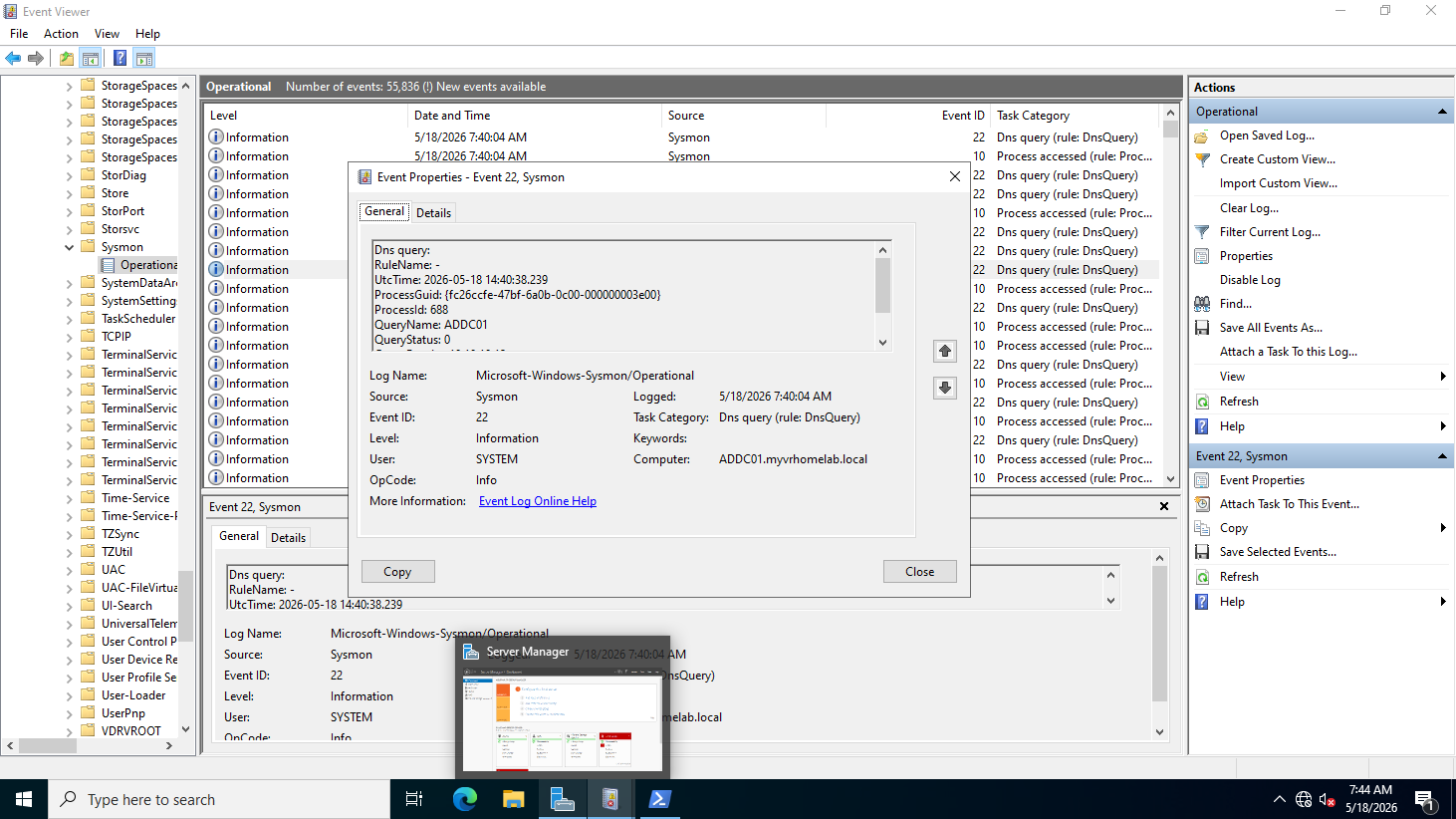 sysmon-eventid22 process