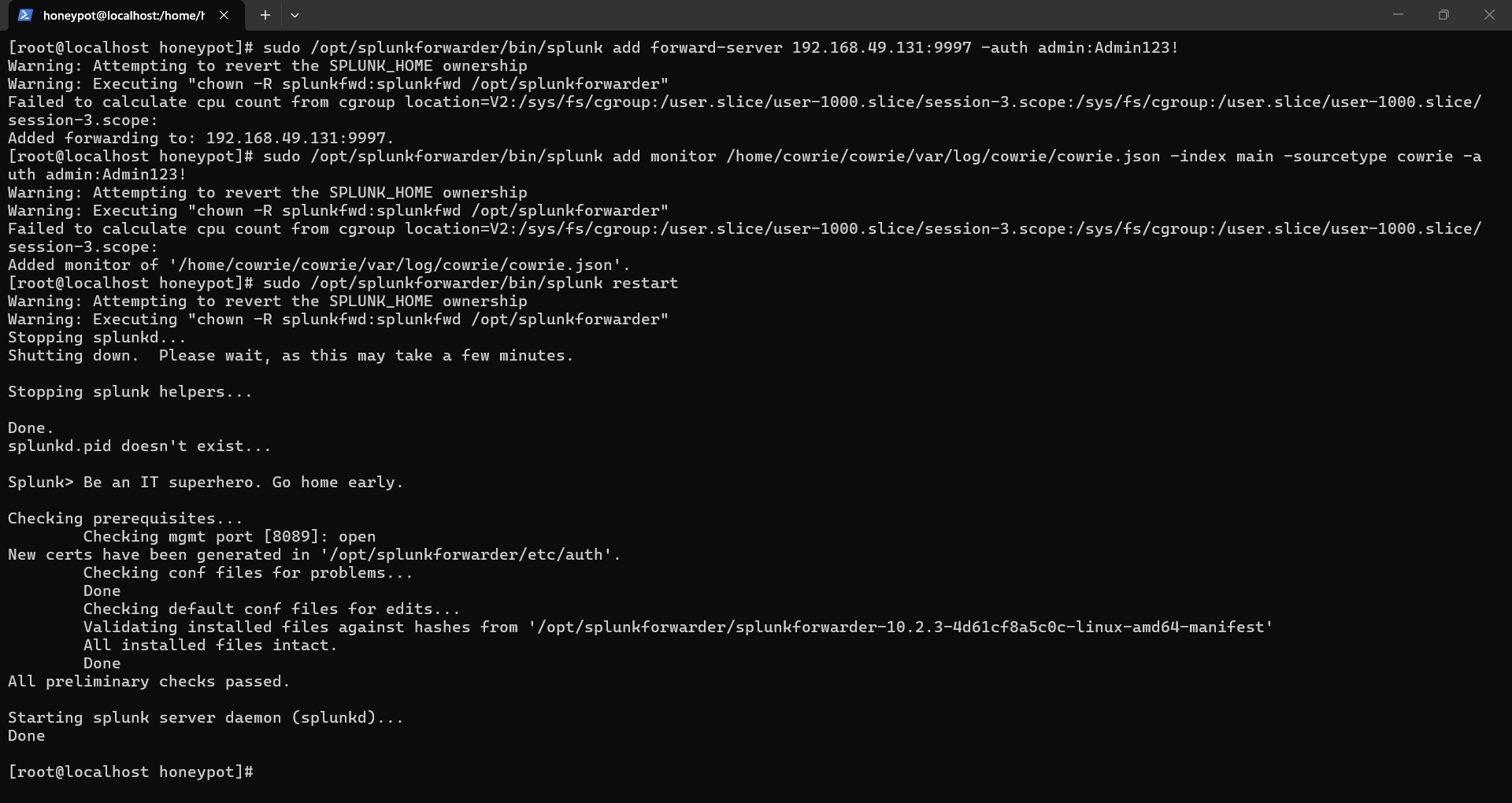 Adding Forward Server