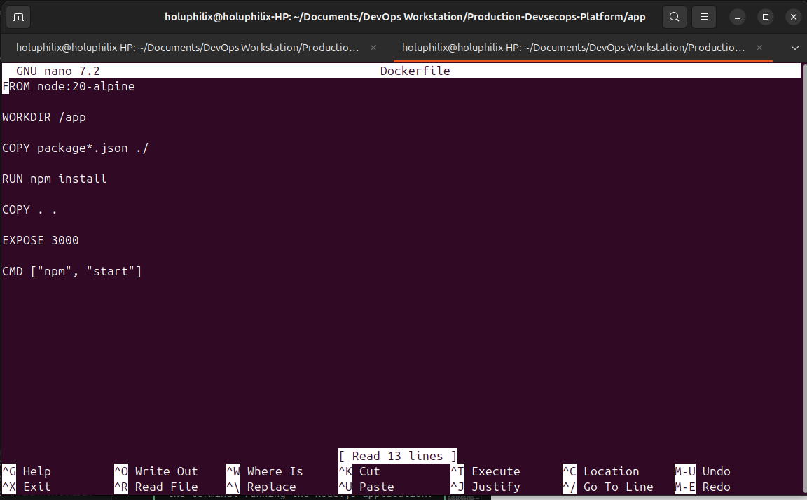 Dockerfile 配置验证