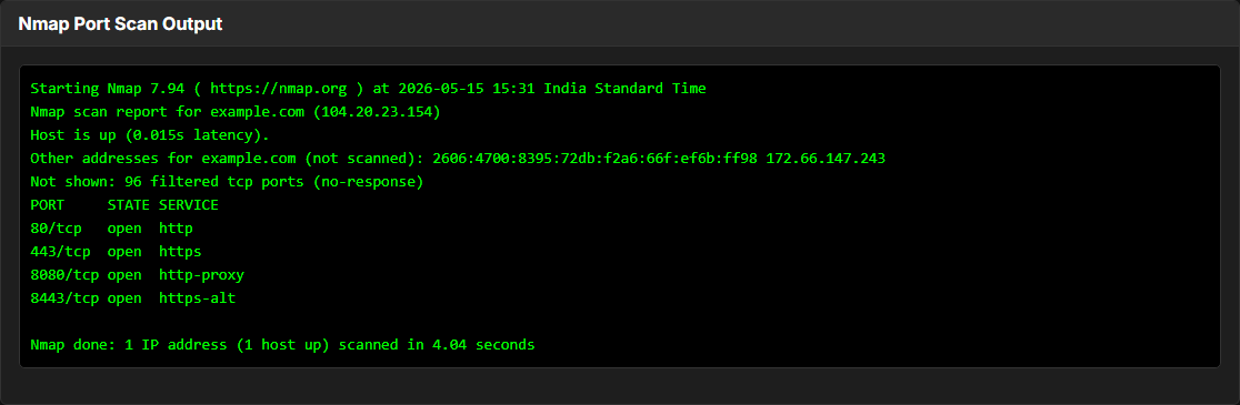 Nmap 输出