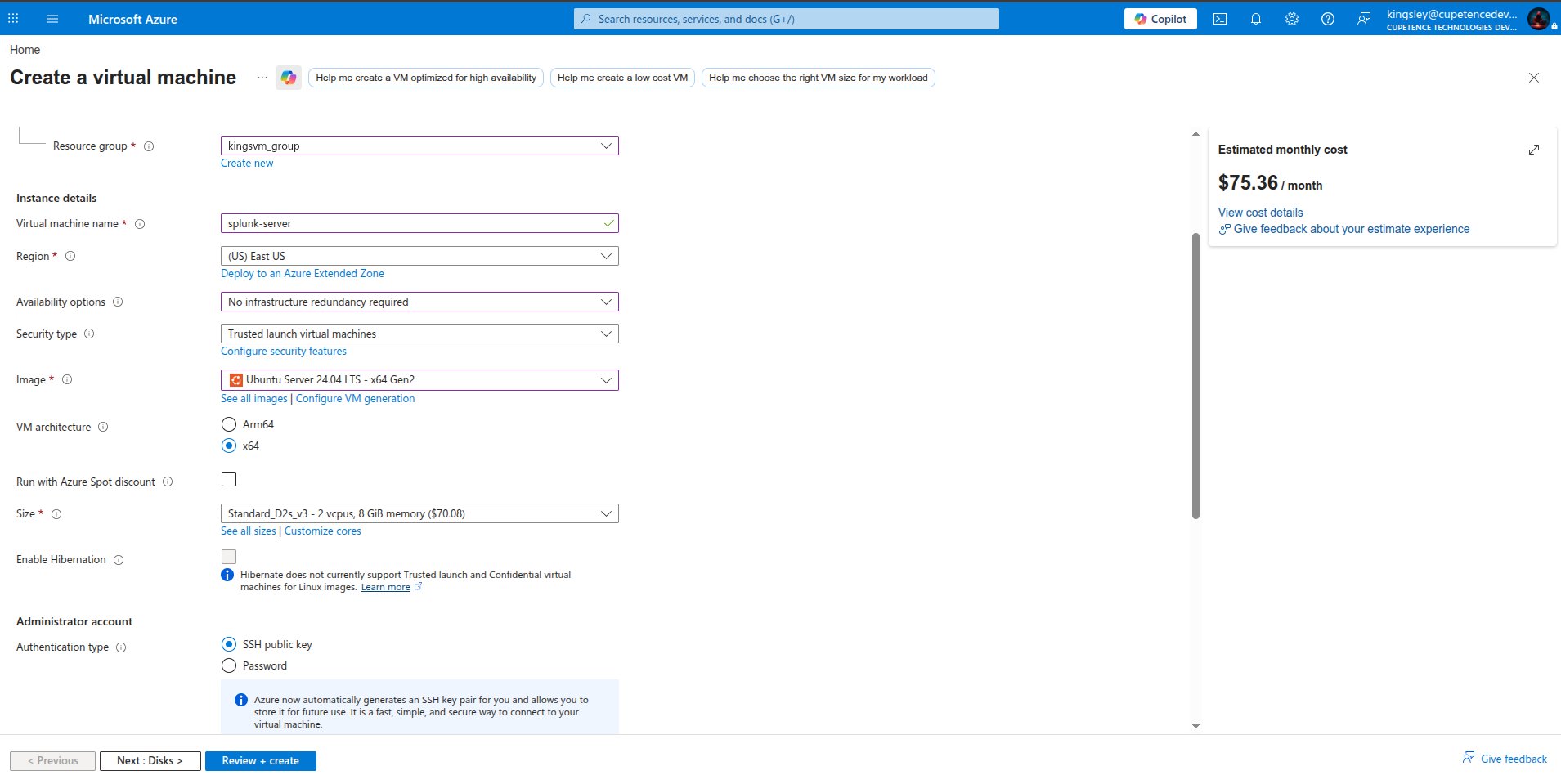 Splunk VM 配置