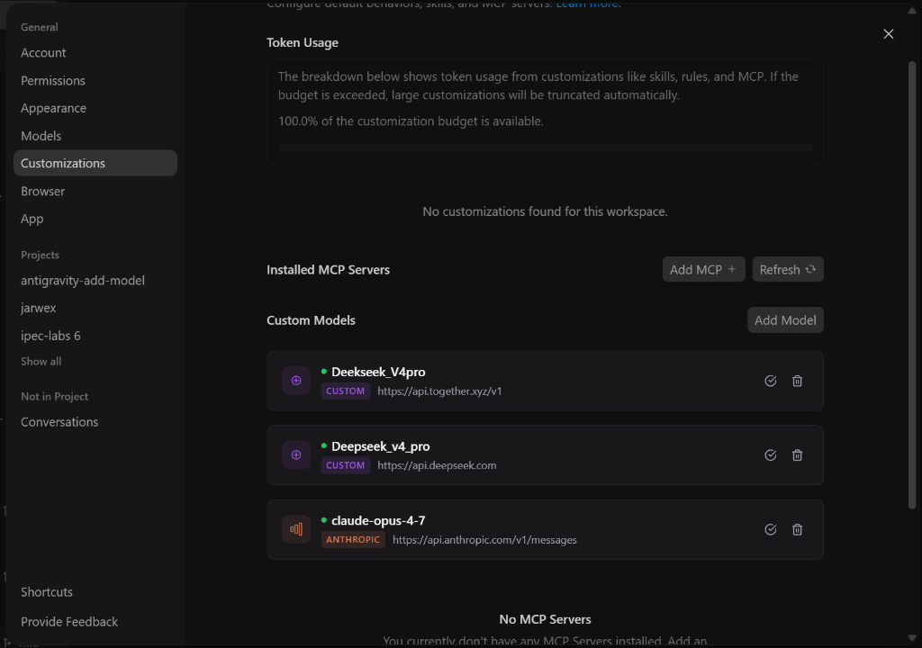 Custom Models Dashboard