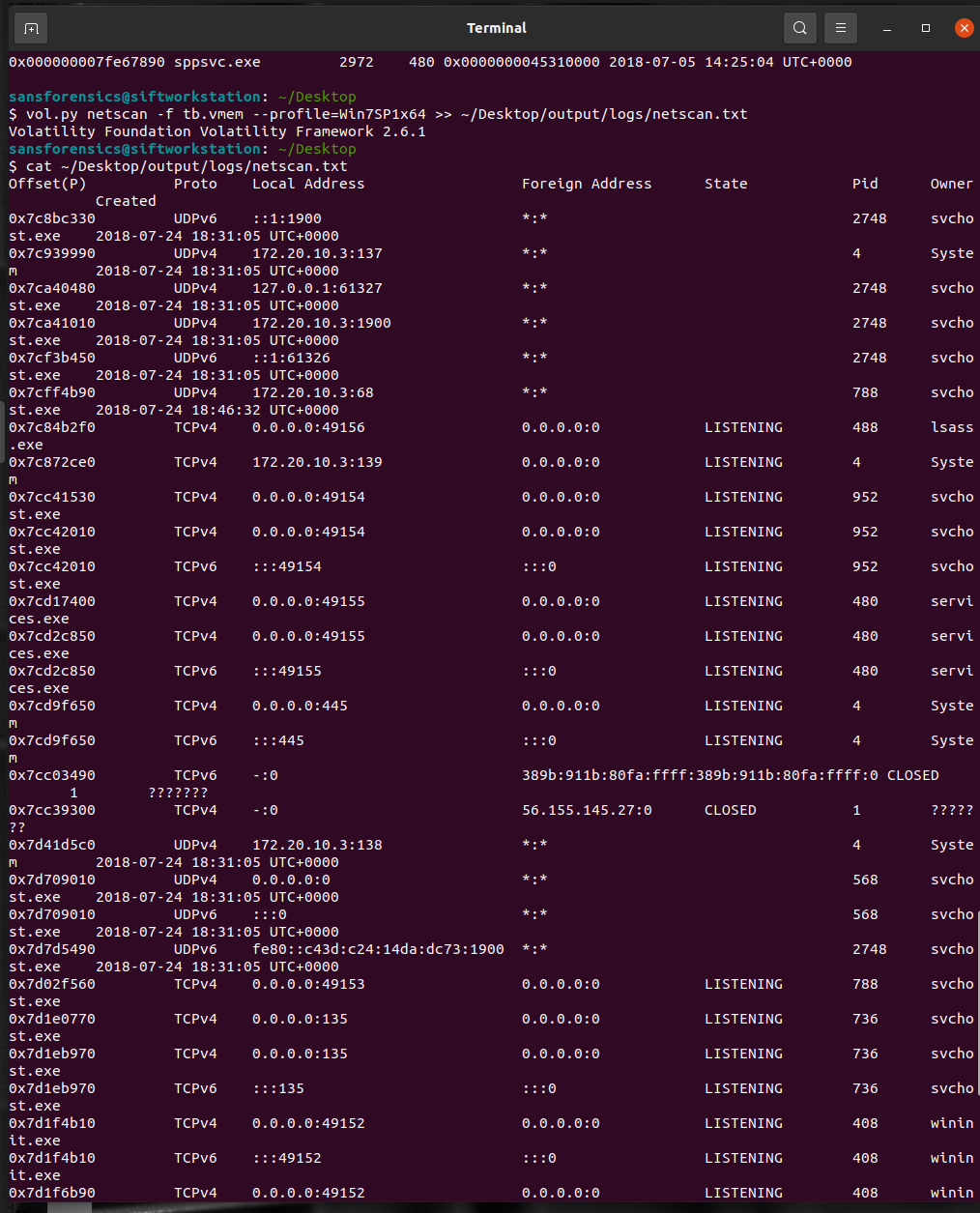 Detection Summary
