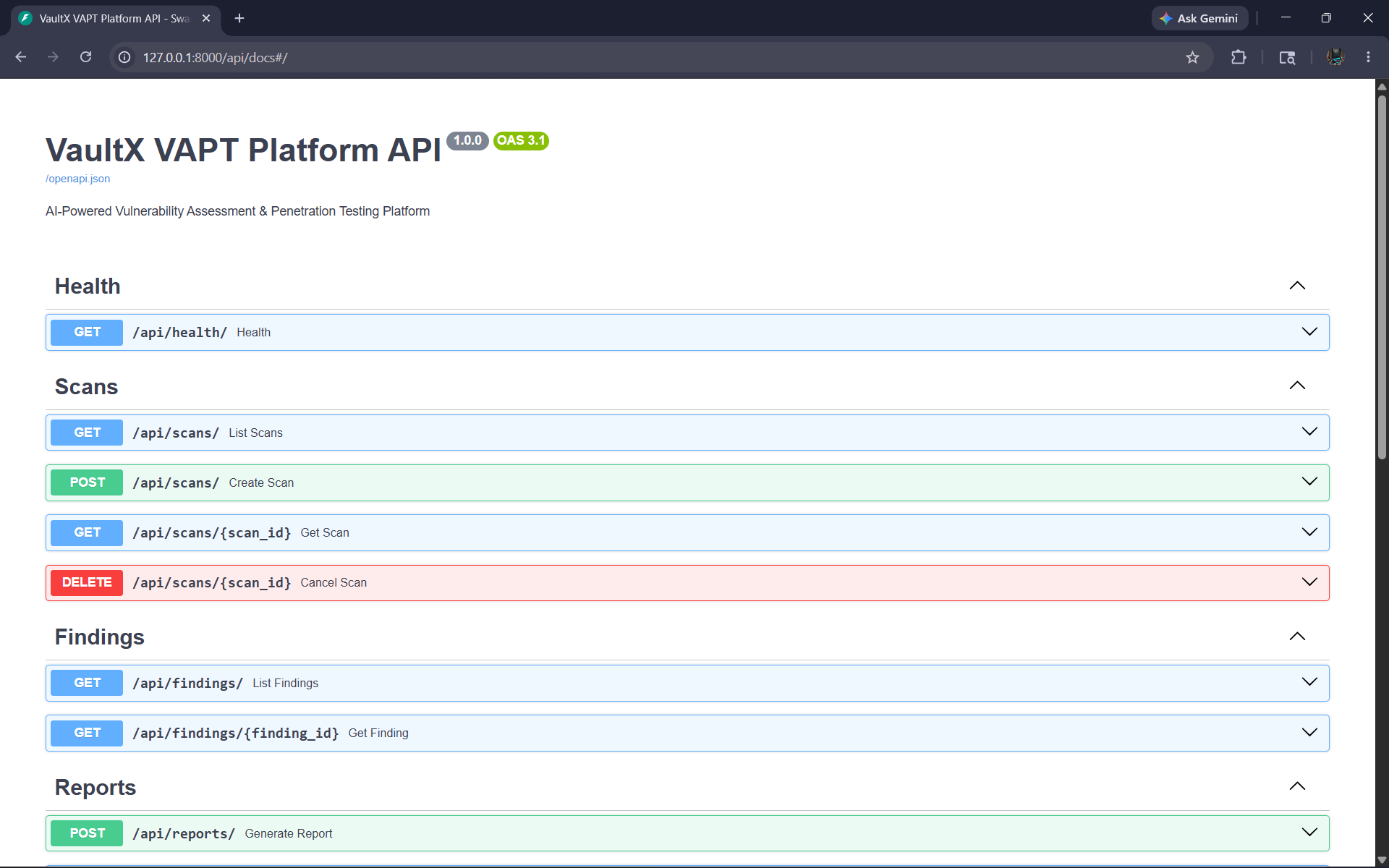vaultX API Docs