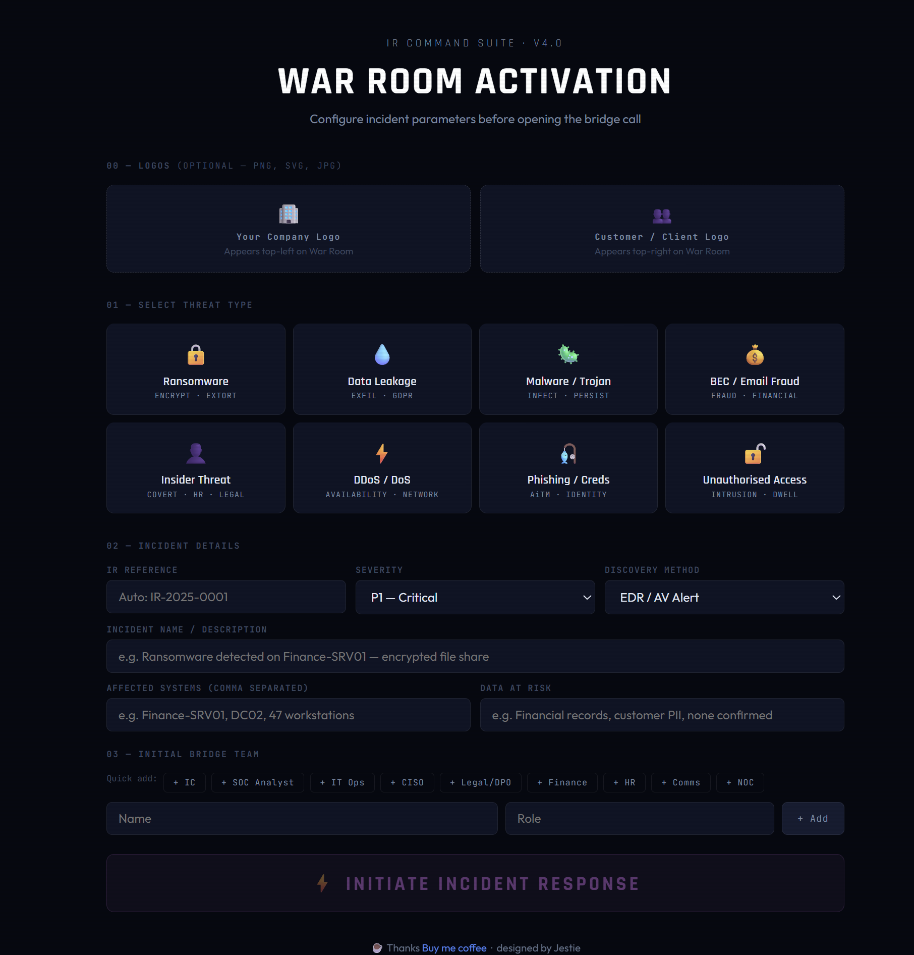 Setup Screen