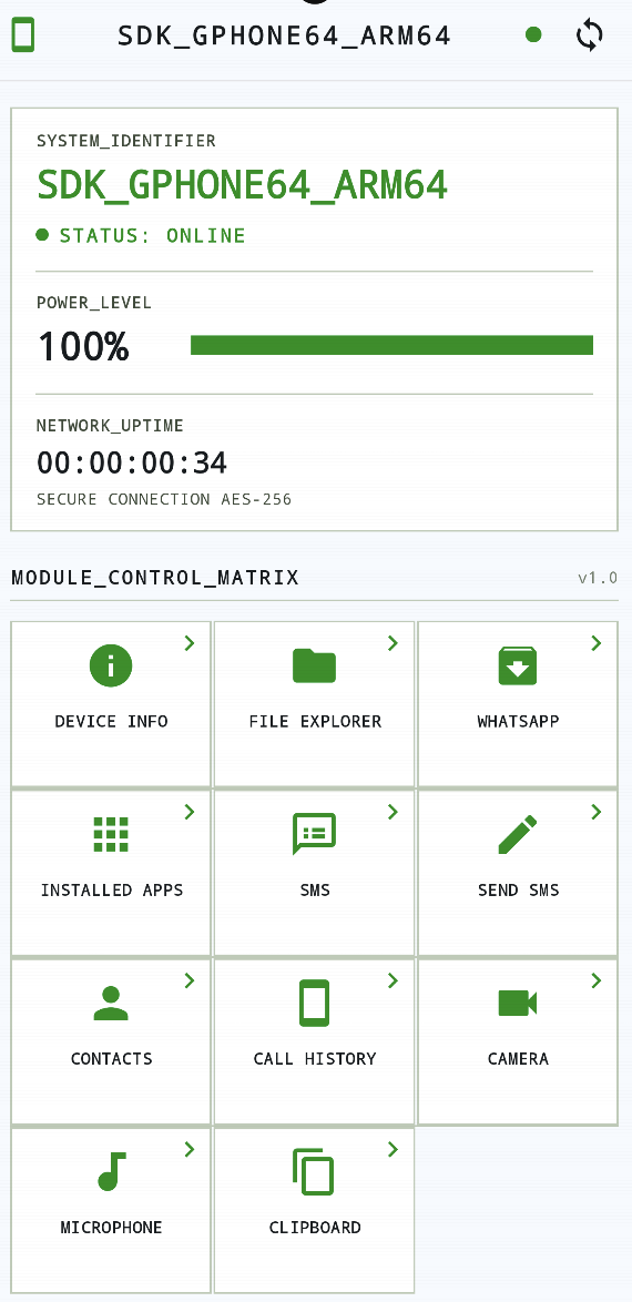 Remote device contextual action sheet in xhunter
