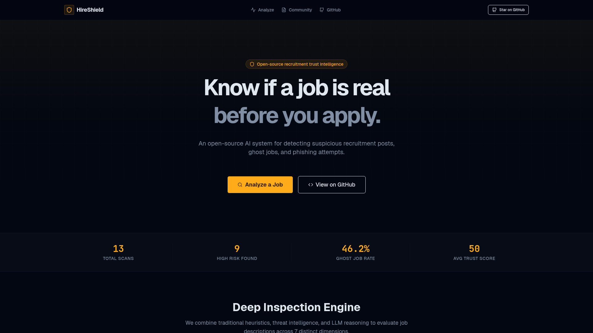 HireShield 登录页面