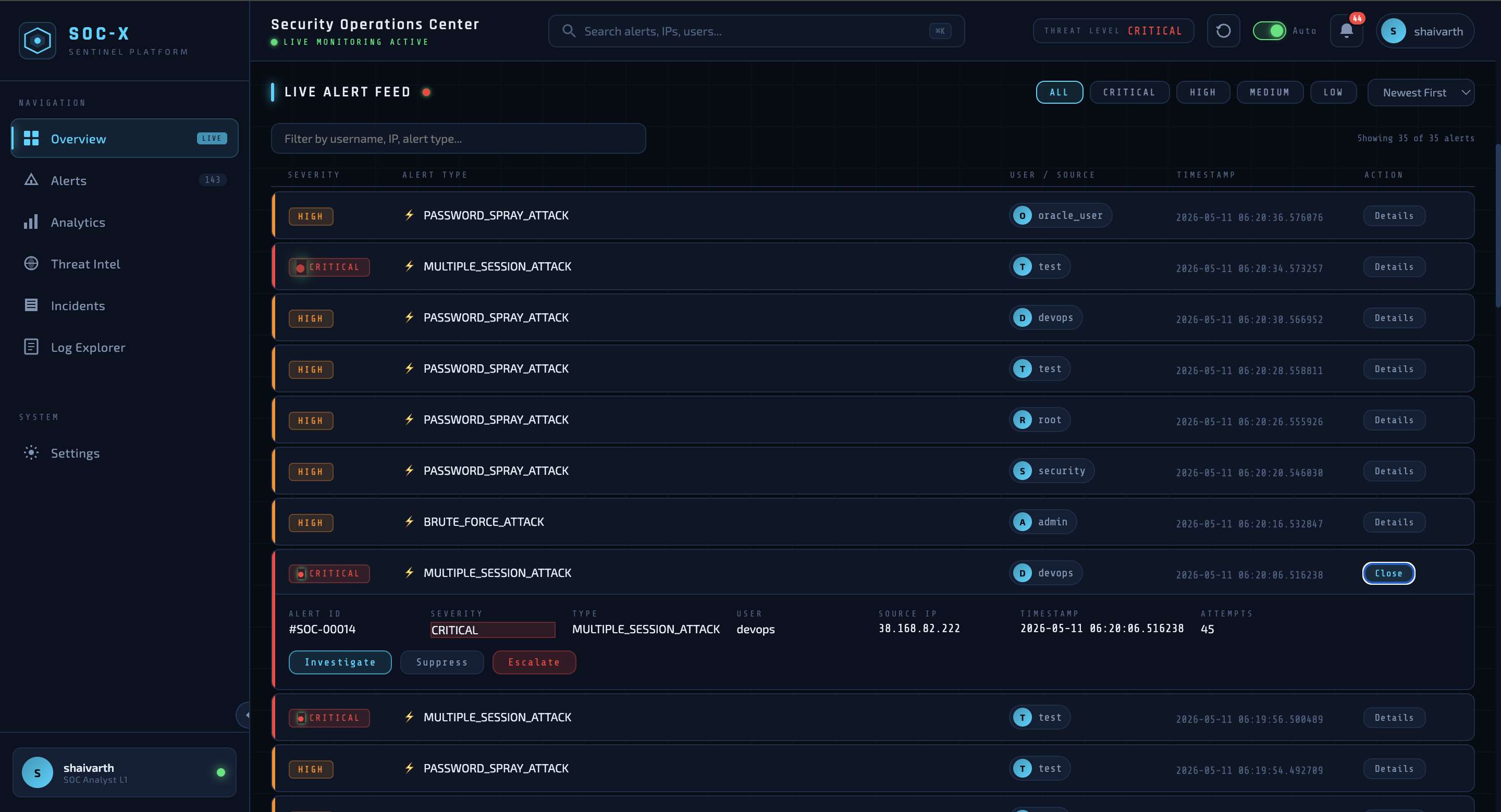 Live Alerts