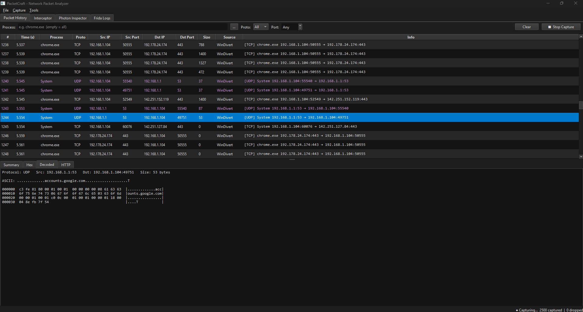 Capture View