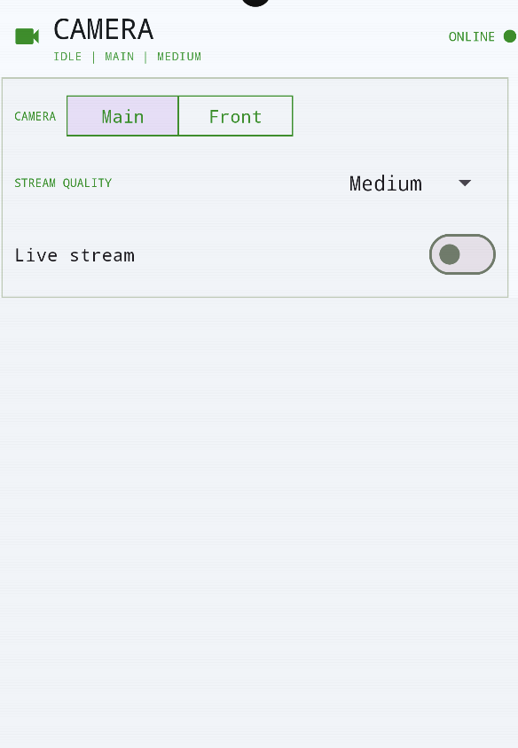 Authorized live camera streaming tile