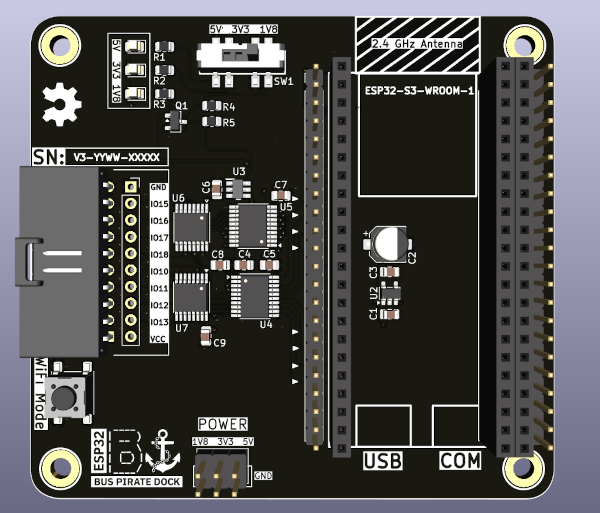 ESP32 Bit Pirate 扩展坞板