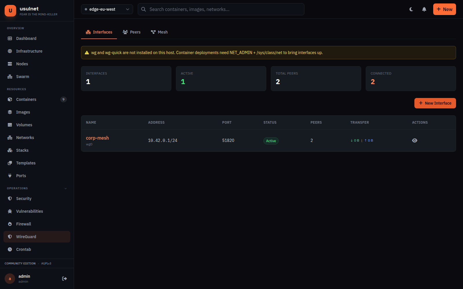 WireGuard peers