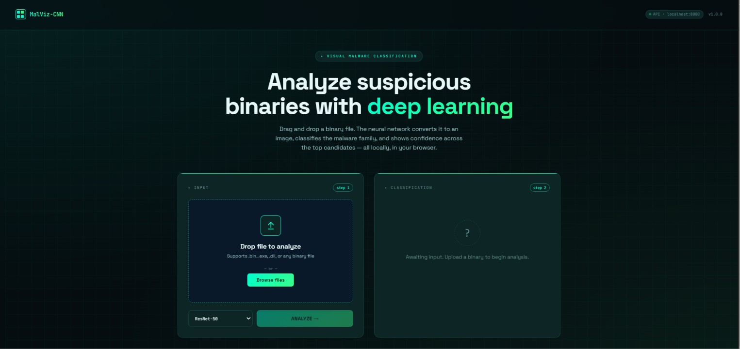 Web UI landing page