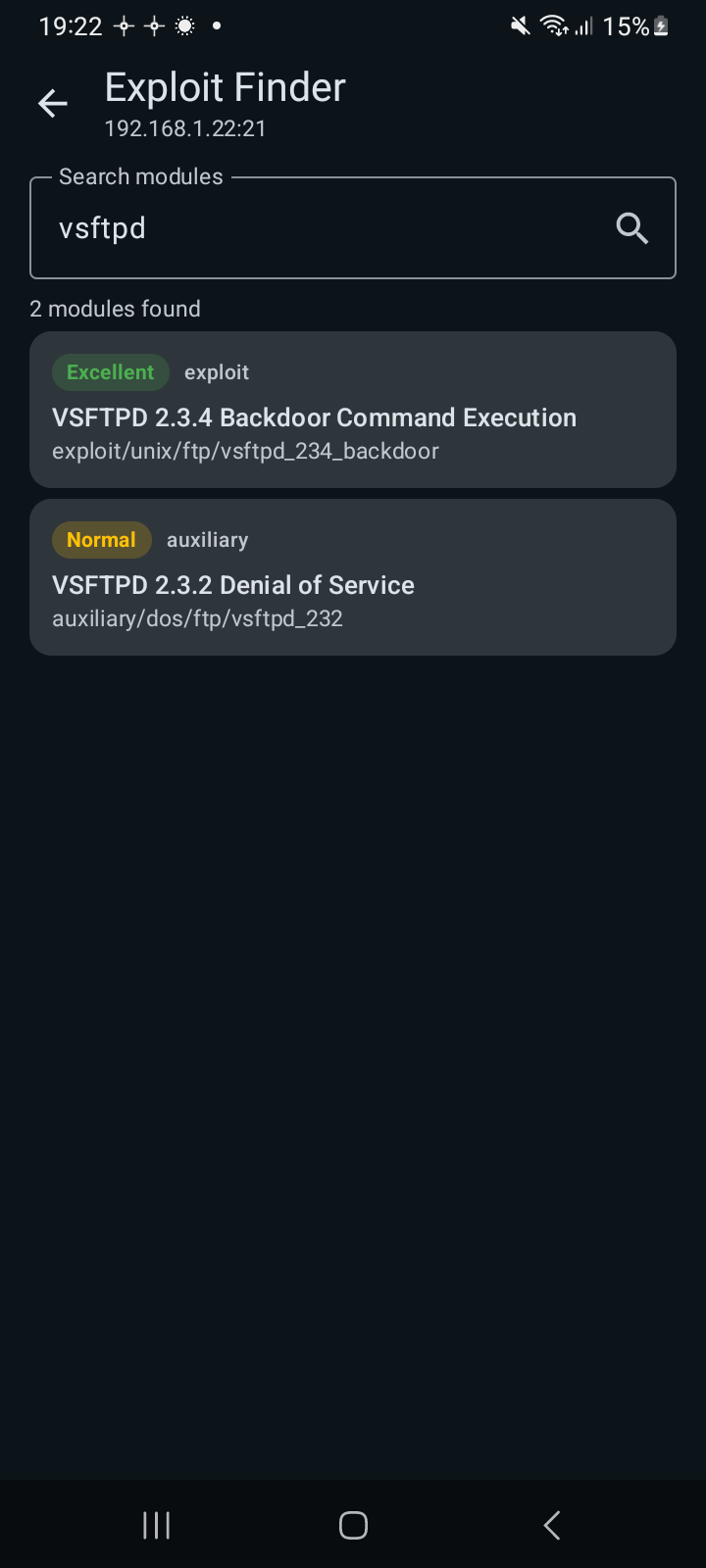 Exploit finder