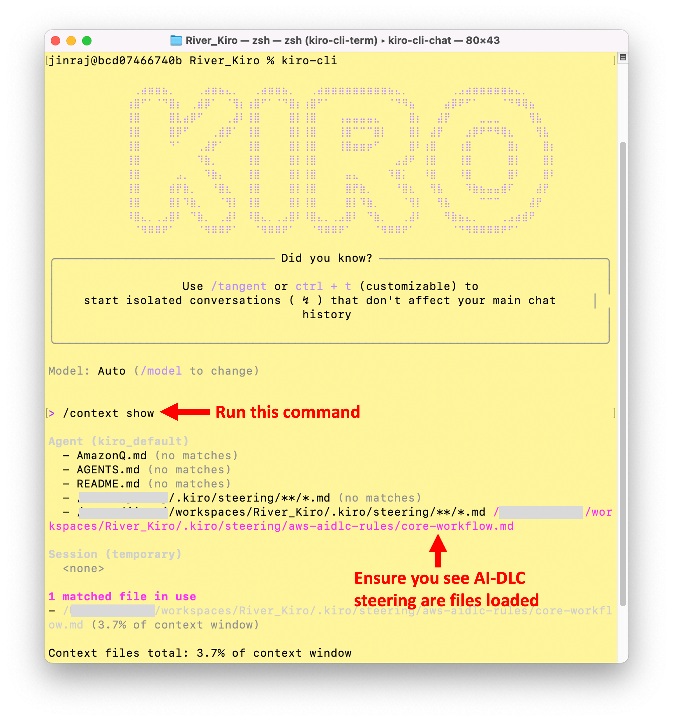 AI-DLC Rules in Kiro CLI