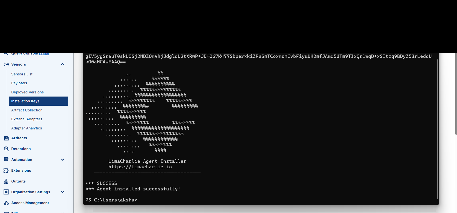 Agent Installed