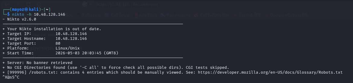 Nmap 扫描结果