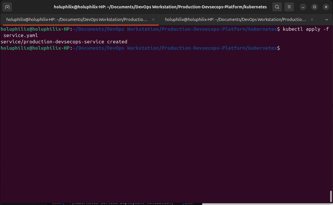 Kubernetes Service 部署验证