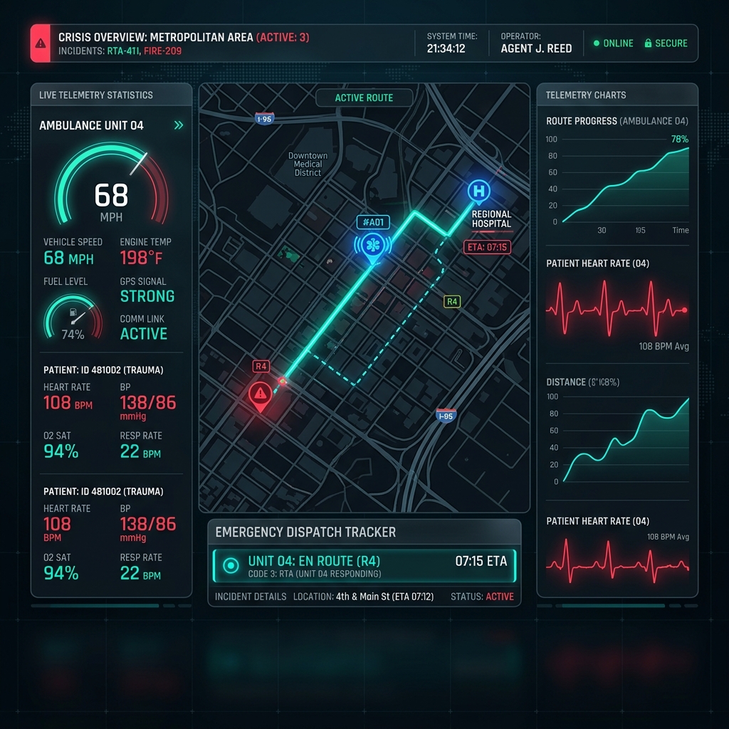 CIRO Crisis Command Center HUD Mockup