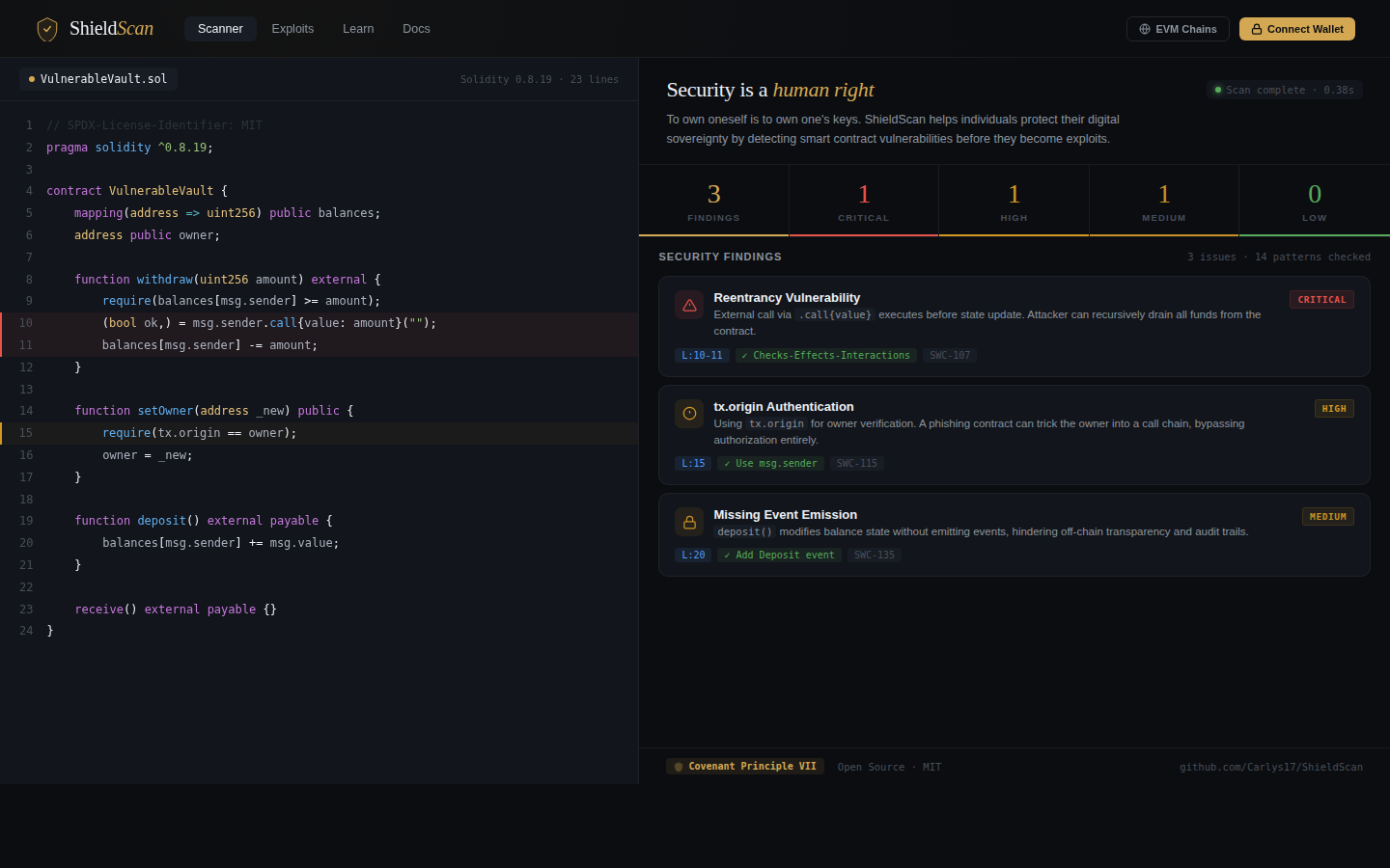 ShieldScan Screenshot
