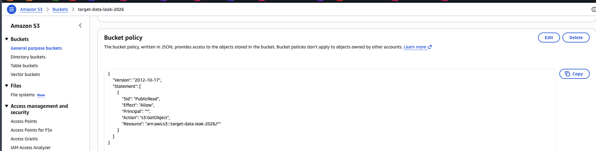 S3 Bucket Policy