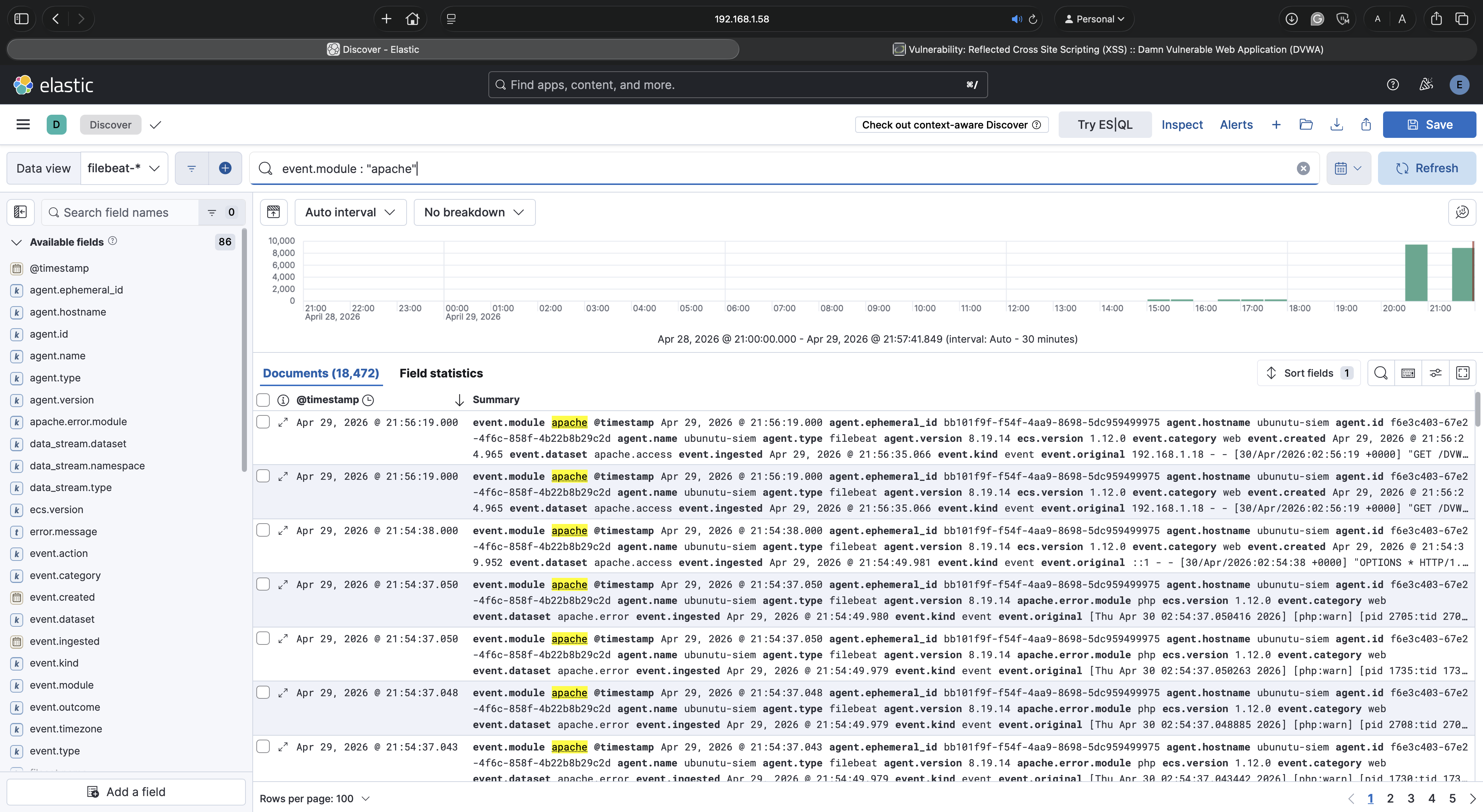 Kibana Apache 日志