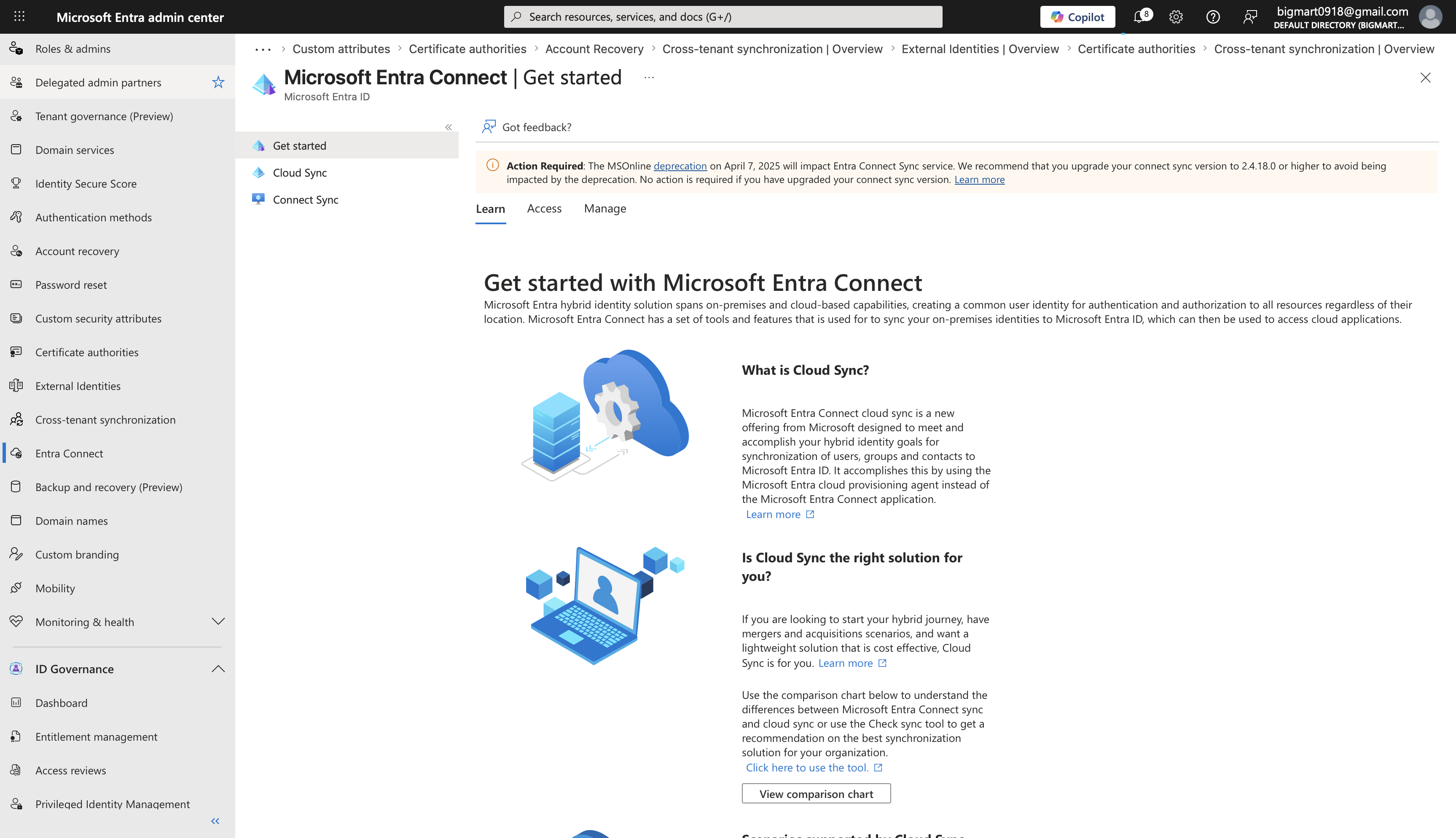 entra connect get started