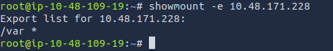 NFS Showmount 输出