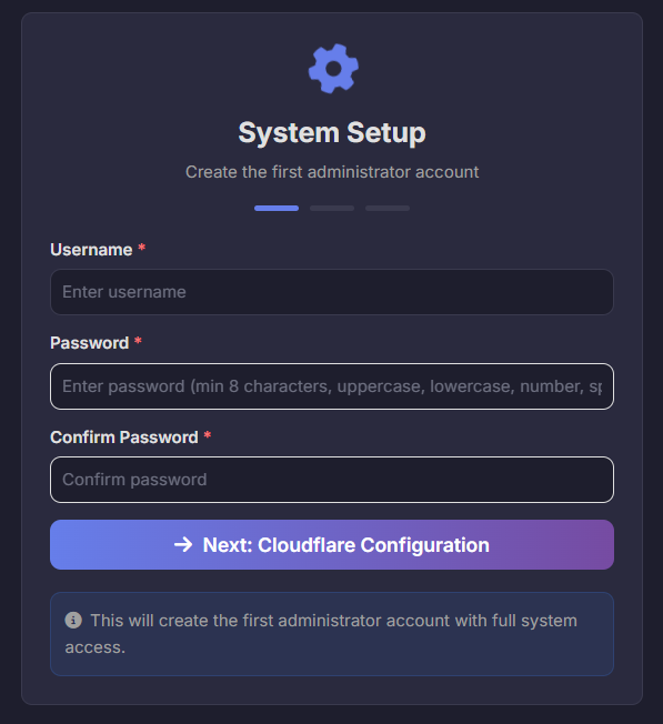 Installation Setup
