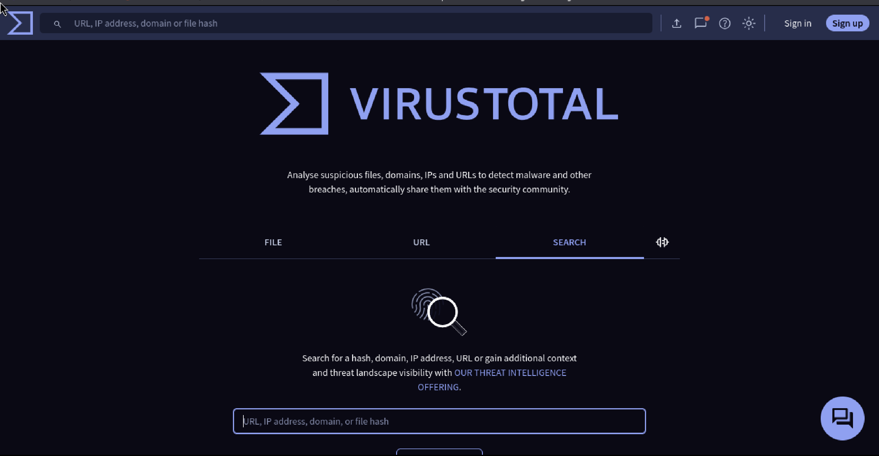 VirusTotal 主页