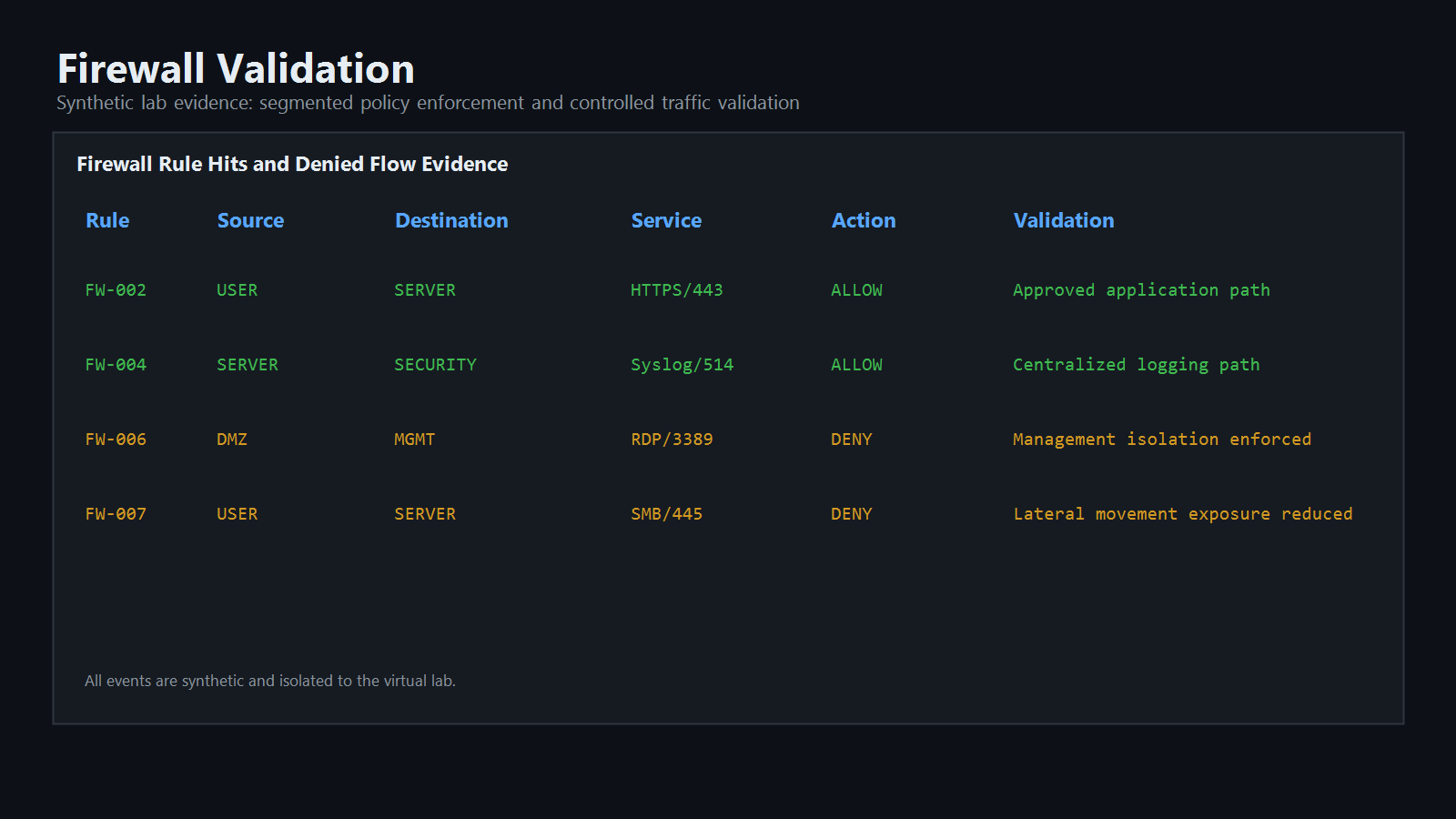 Firewall Rules
