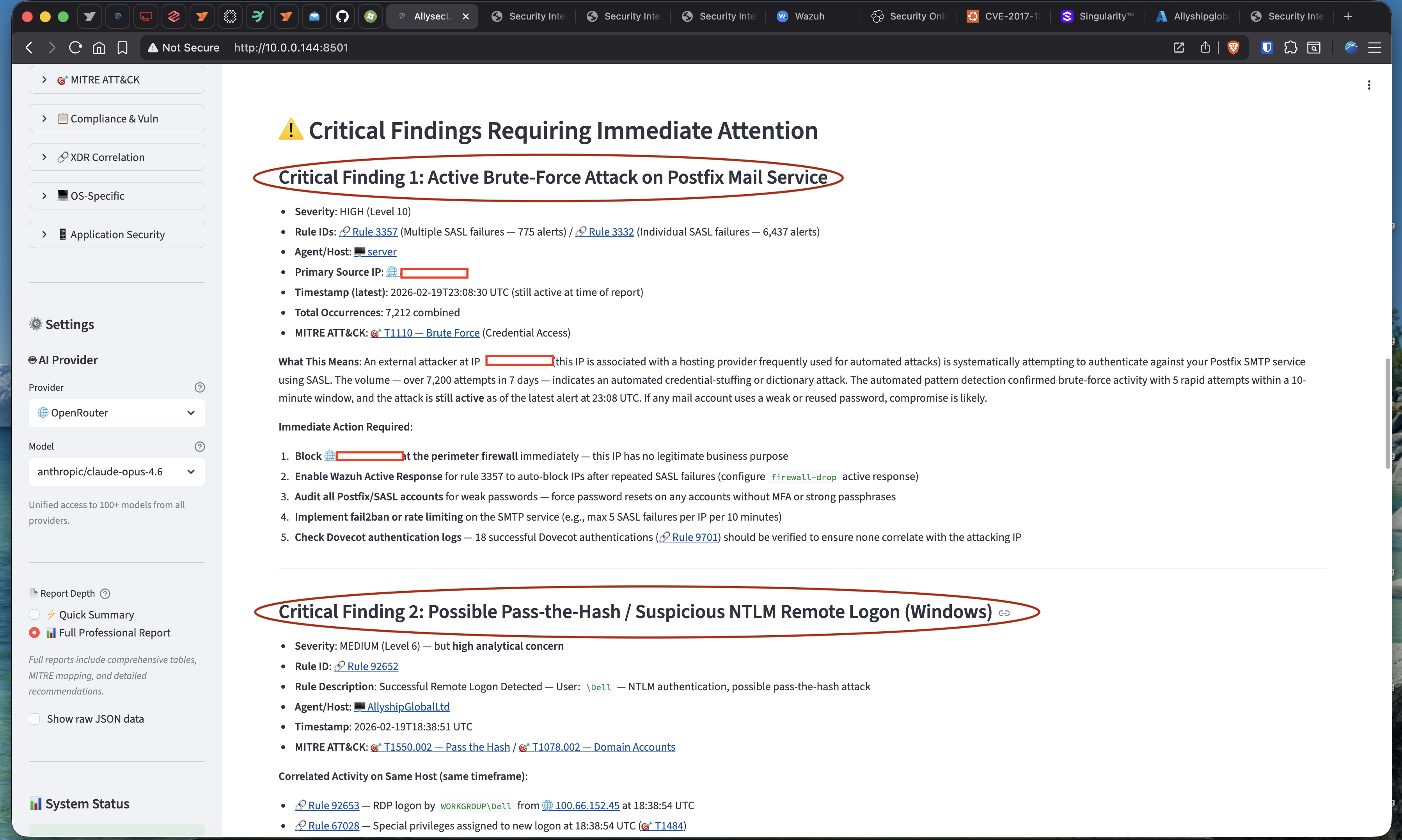 Critical Findings