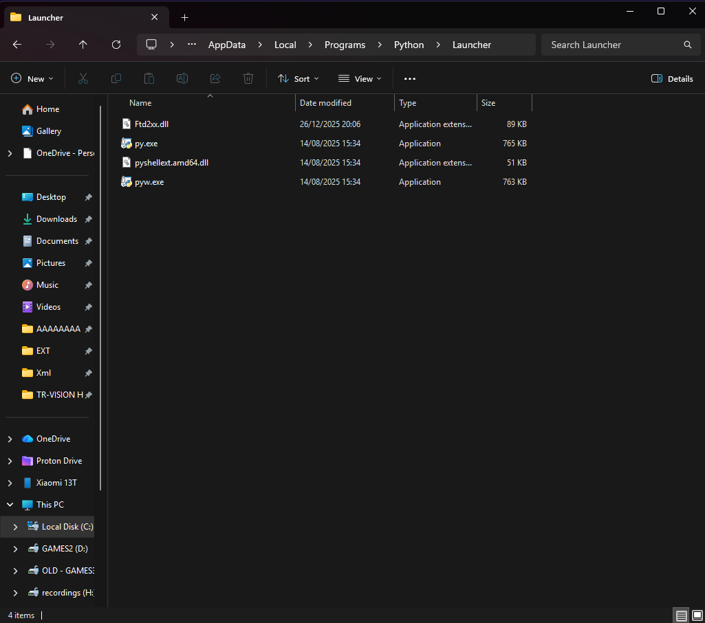 Python Launcher 中植入的 DLL