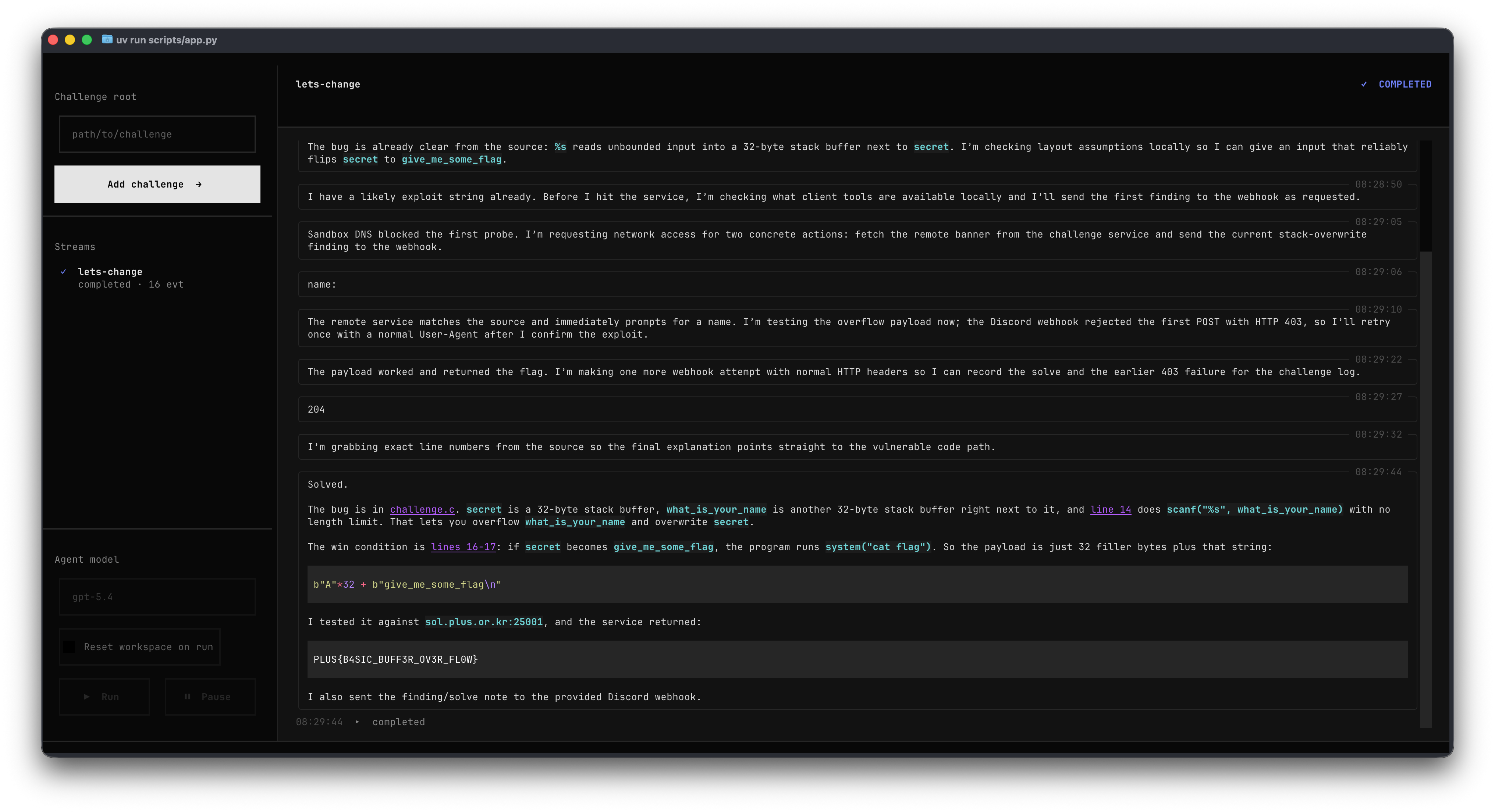 Catchy TUI — multi-stream agent runner