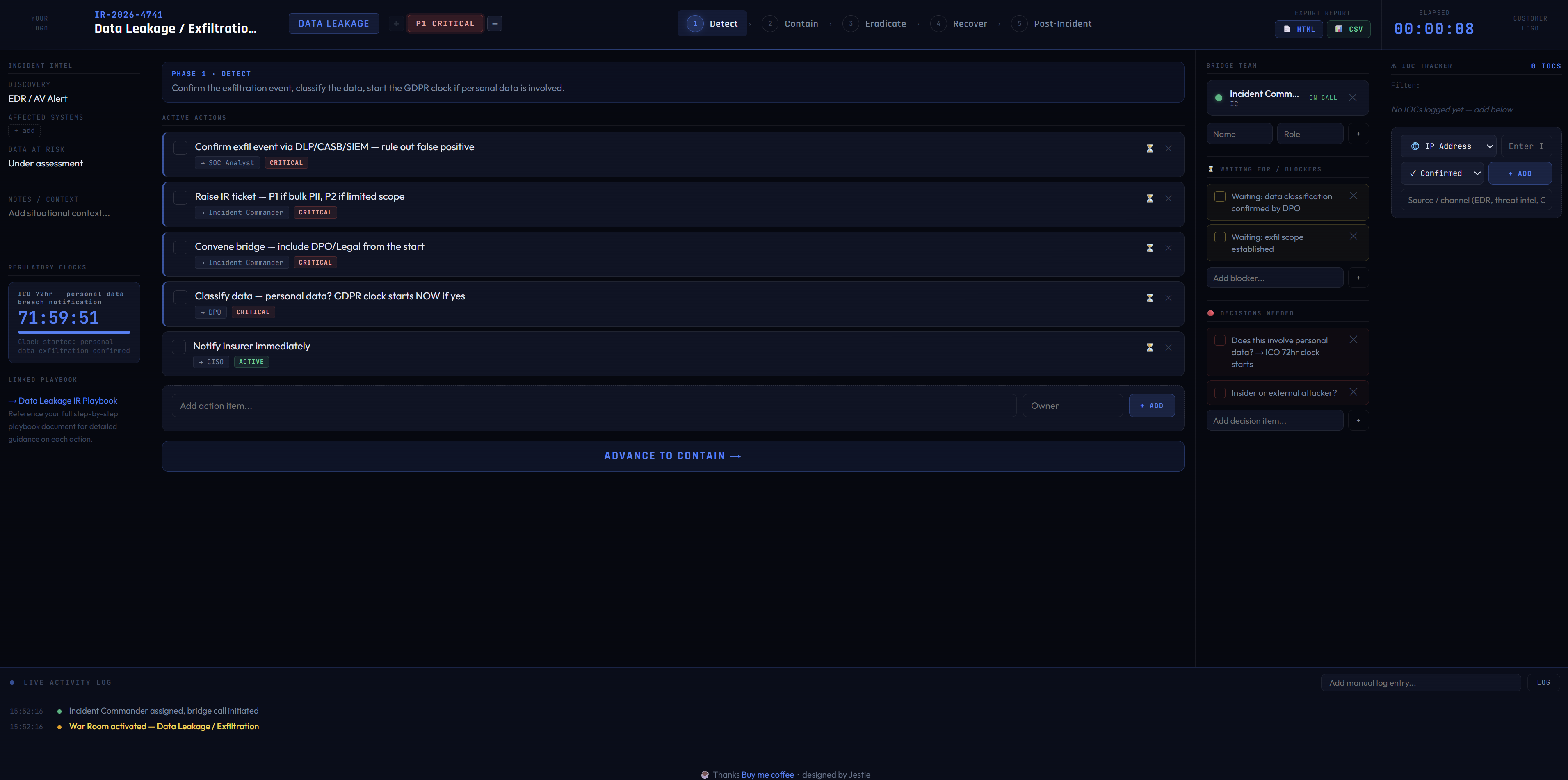 War Room Dashboard