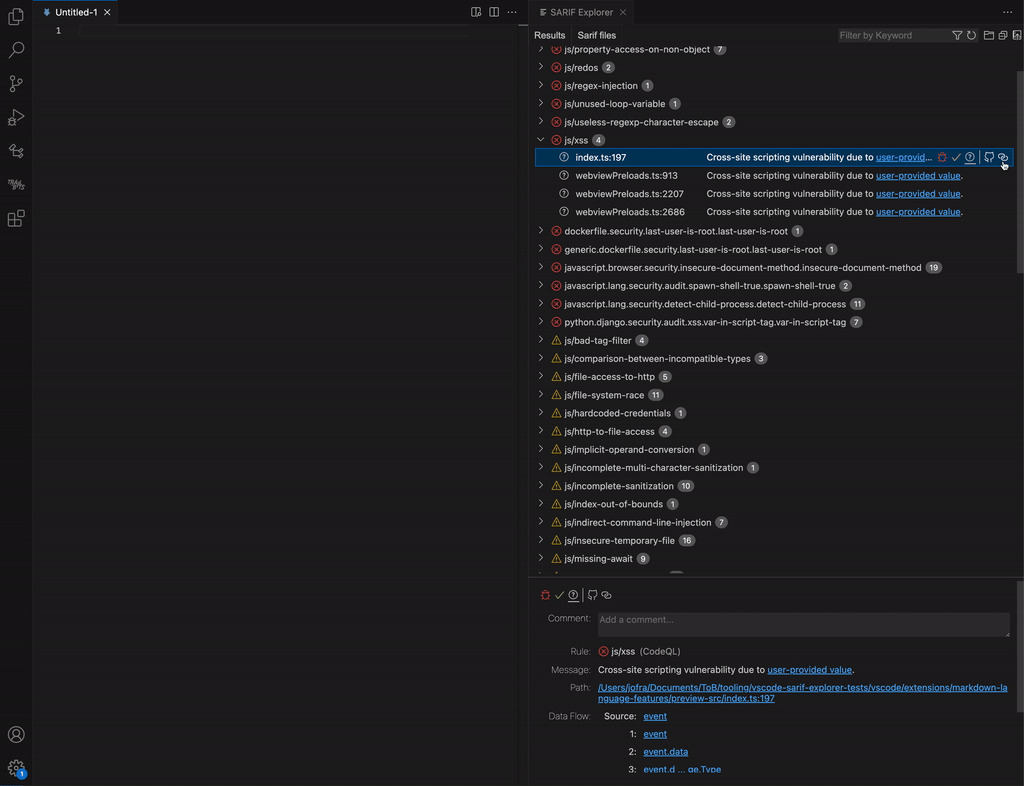 展示如何复制 GitHub 永久链接的 GIF