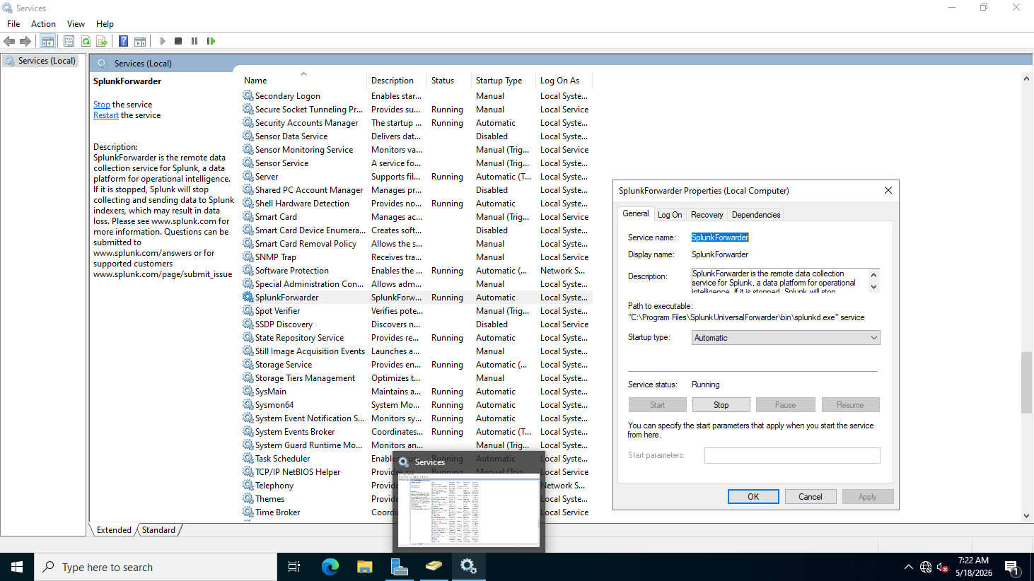 Verifying splunk forwarder