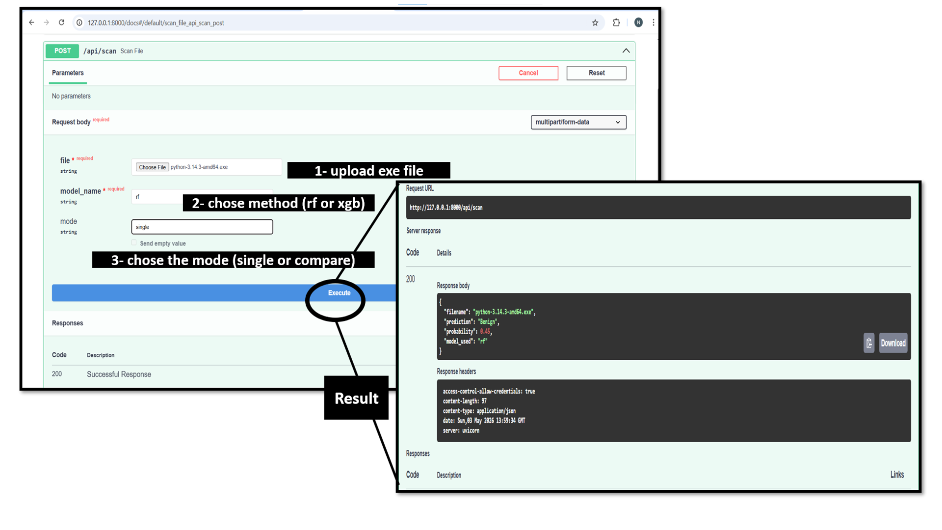 FastAPI Swagger UI Scan Endpoint
