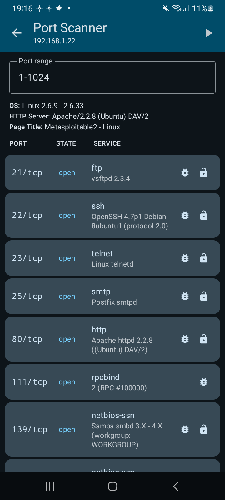 Port scanner