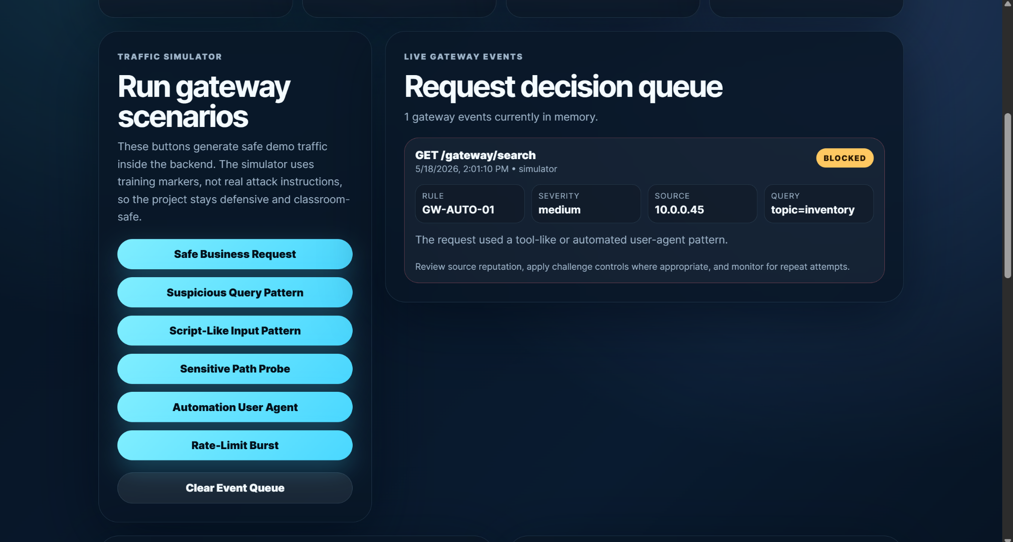 GateWatch automation pattern screenshot