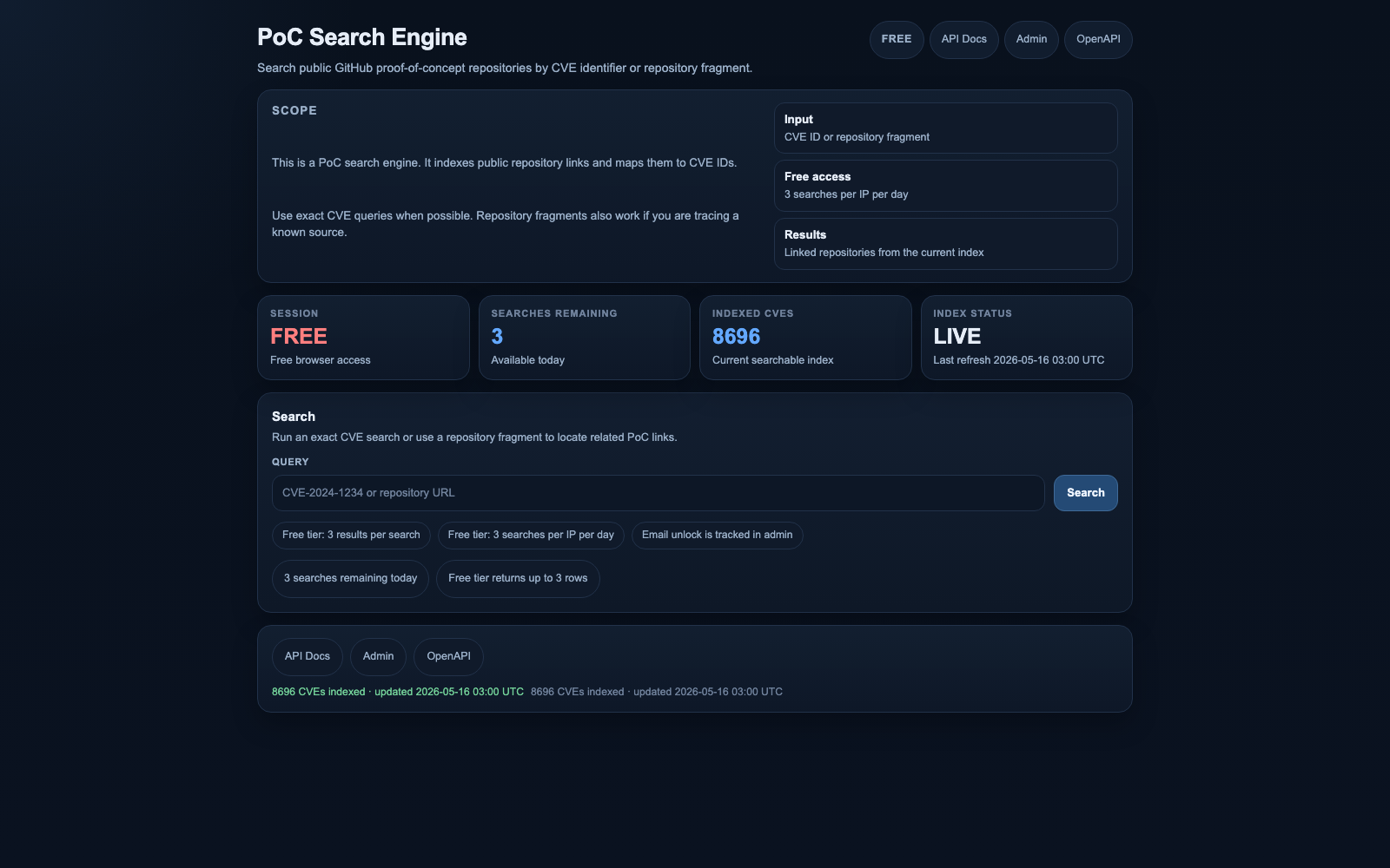 PoC CVE 搜索引擎