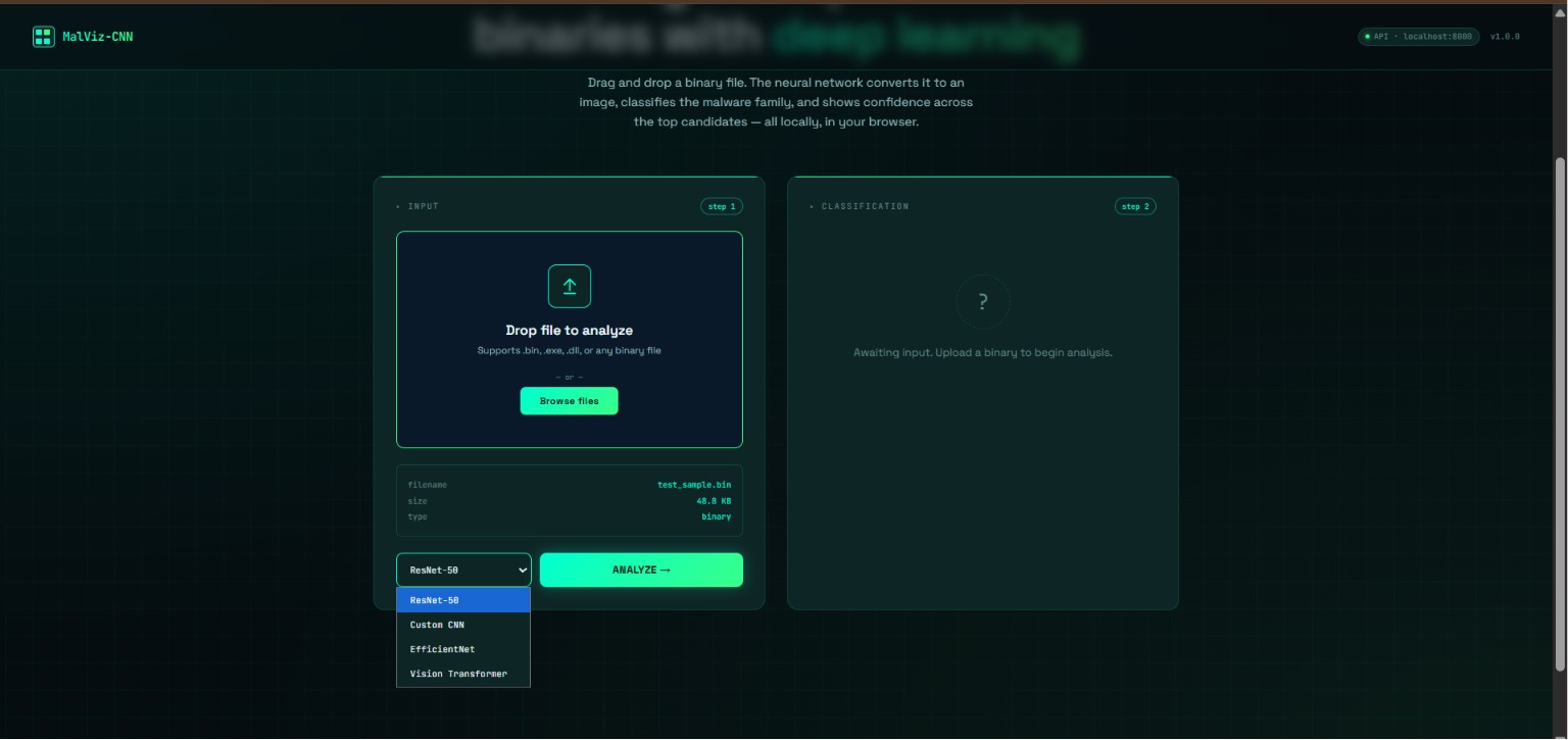 Web UI input panel with model selector