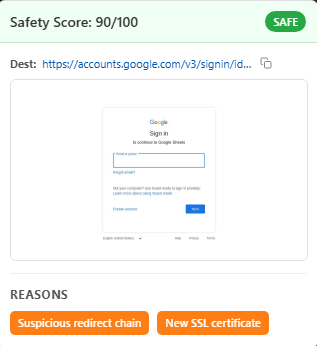 Safe Website Scan