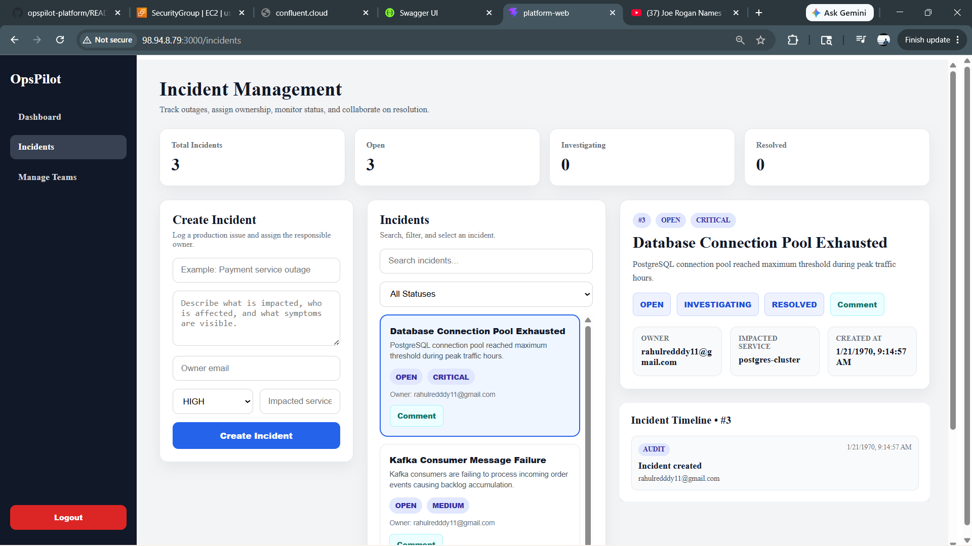 Incident Dashboard