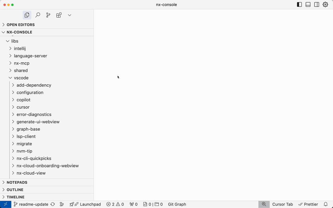 Nx Console - The UI for Nx & Lerna