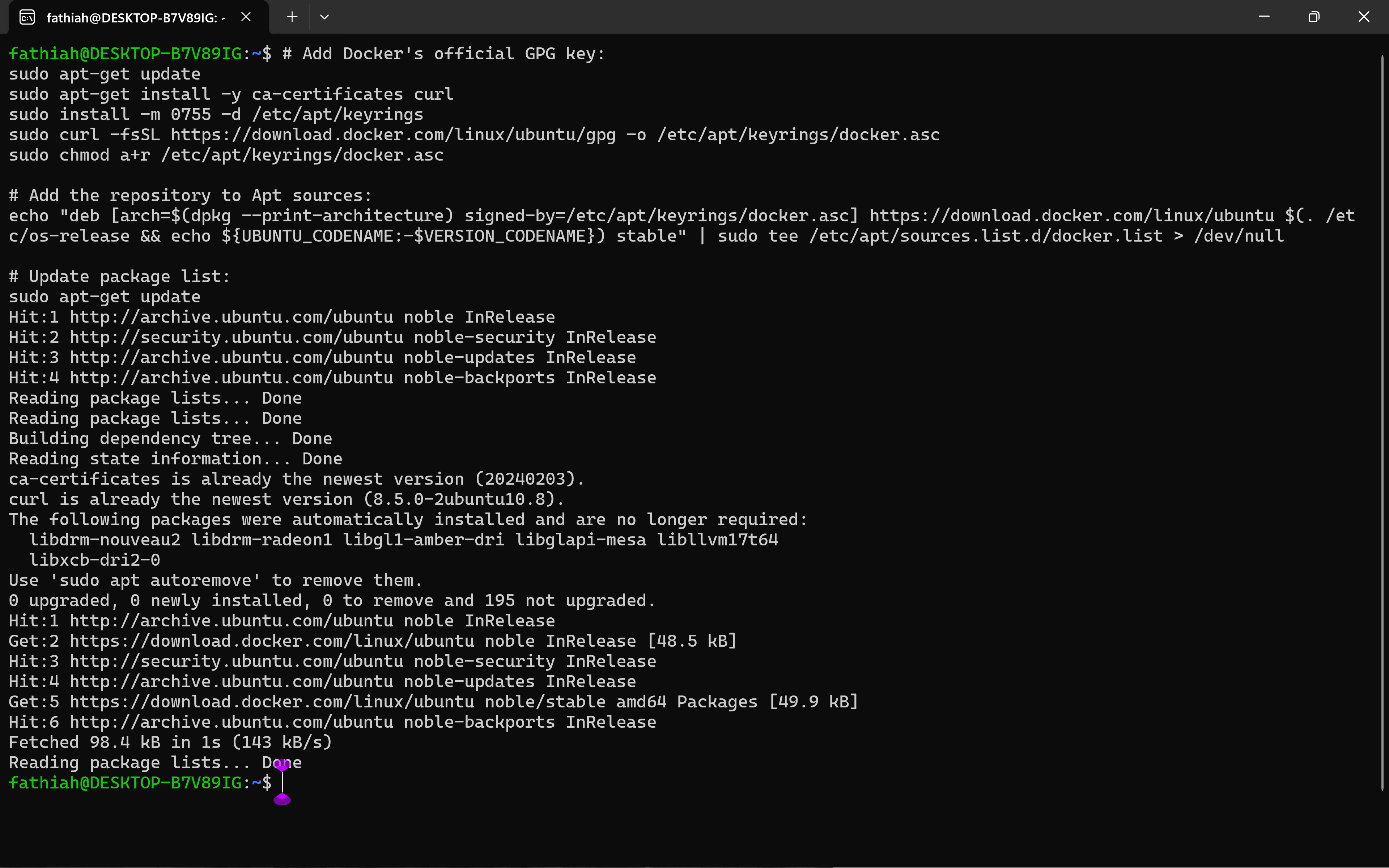 Docker Installation on Ubuntu