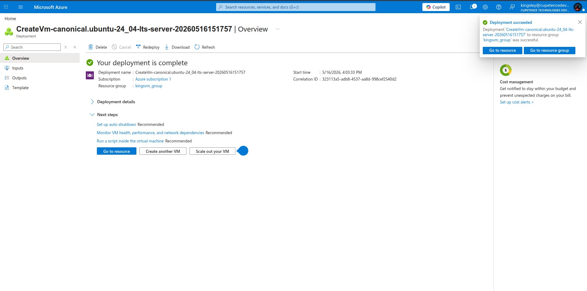 Splunk VM 部署完成